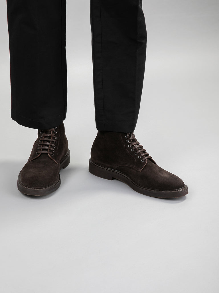 Men's Brown Suede Boots HOPKINS FLEXI 203 – Officine Creative EU
