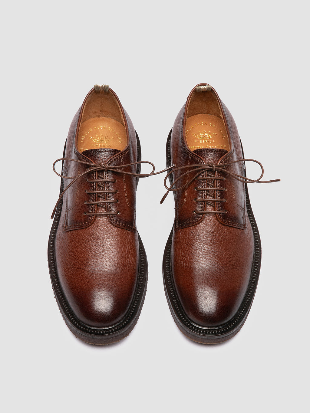 HOPKINS FLEXI 208 - Brown Leather Derby Shoes - image 2,side view