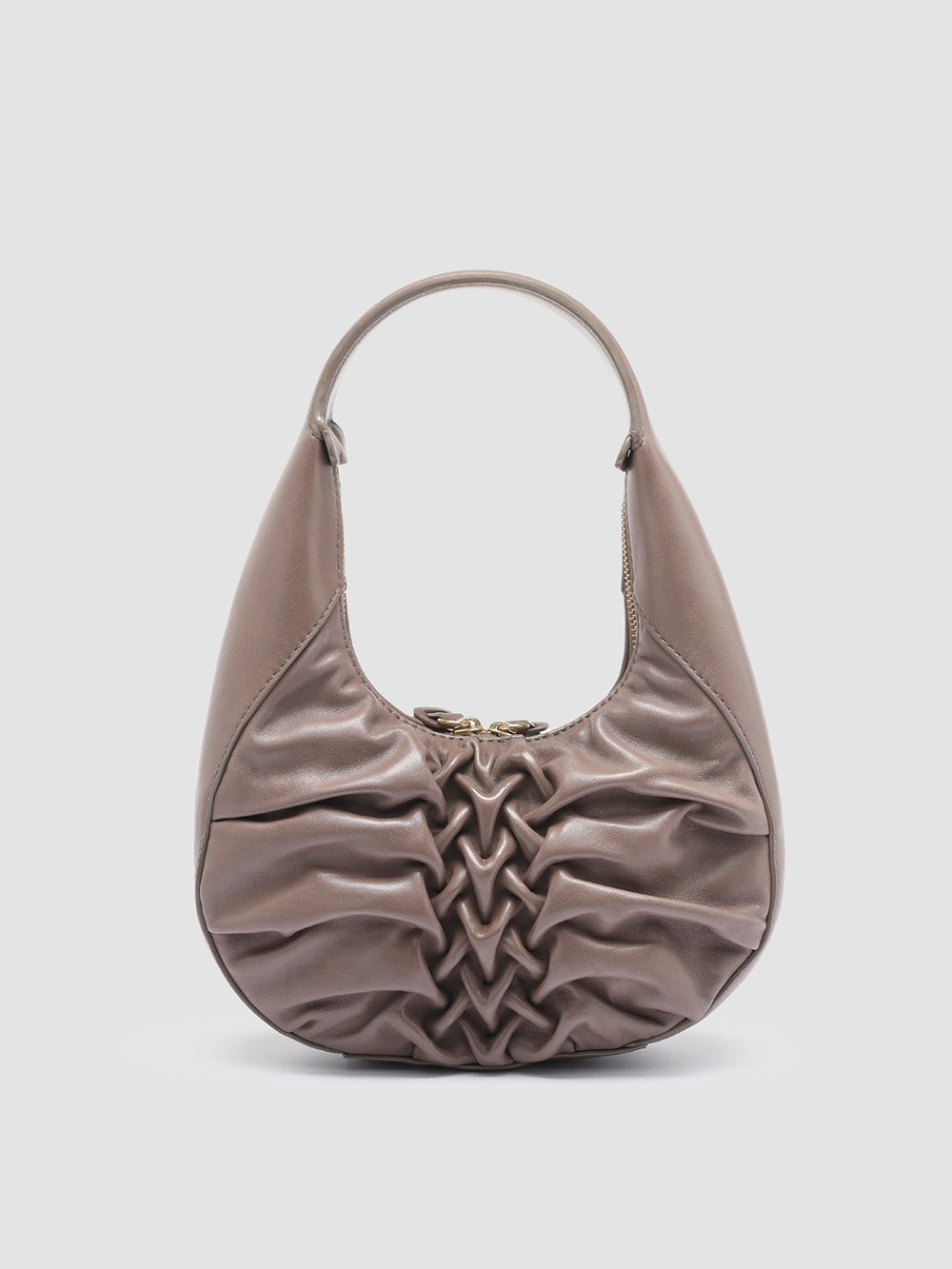 HORNBACK 006 - Taupe Leather Handle Bag