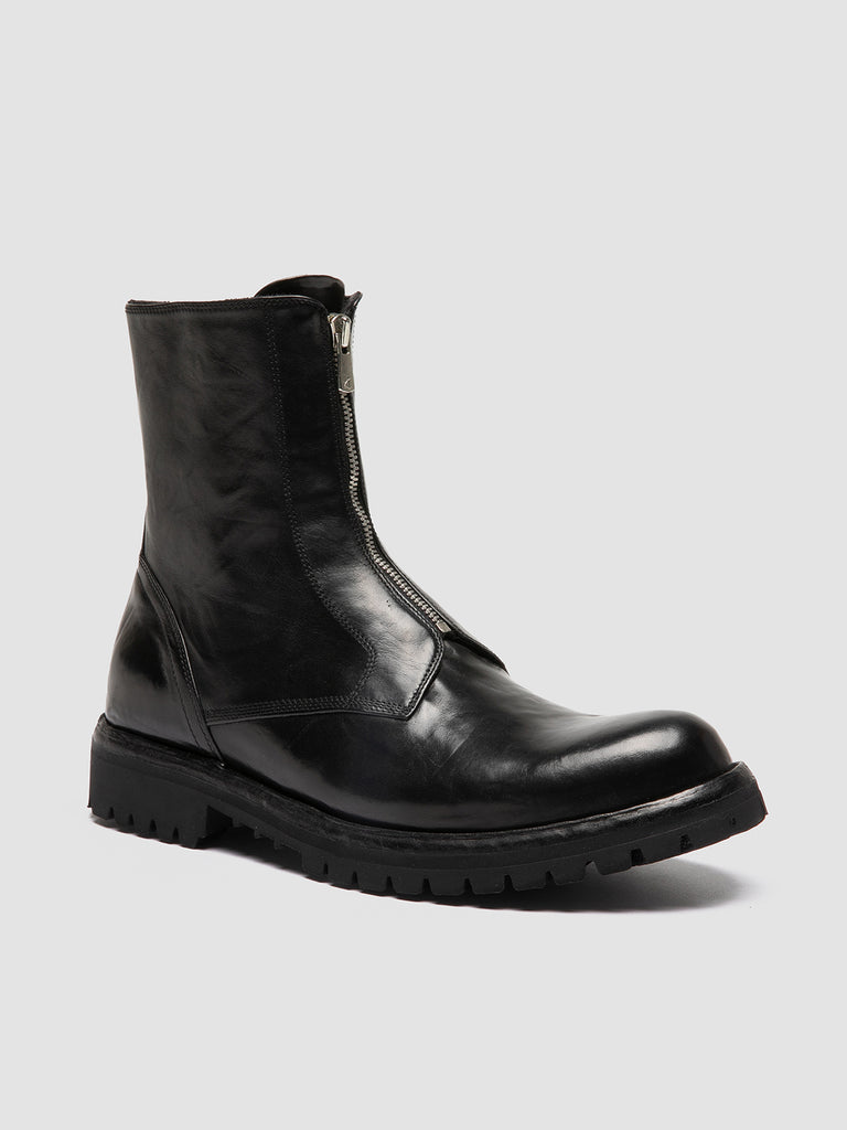 IKONIC 003 - Black Leather Zip Boots men Officine Creative - 3