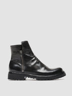 IKONIC 004 - Graue Lederstiefel mit Reißverschluss
