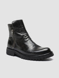 IKONIC 004 - Grey Leather Zip Boots - thumb image 3,side view