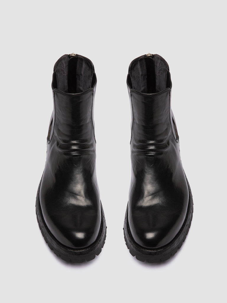 IKONIC 005 - Black Leather Zip Boots men Officine Creative - 2