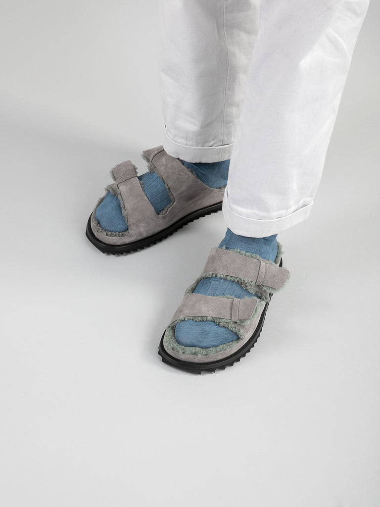 INTROSPECTUS 003 - Grey Suede Slide Sandals Men Officine Creative - 1