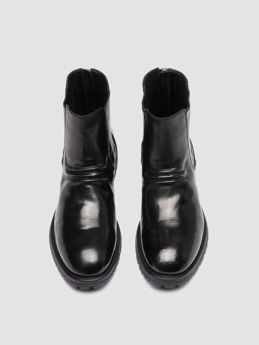 ISSEY RUBBER 008 - Black Leather Zipped Boots