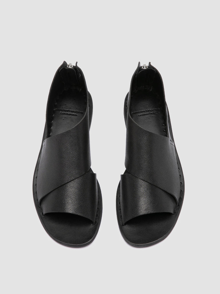 ITACA 046 - Black Leather Peep Toe Shoes