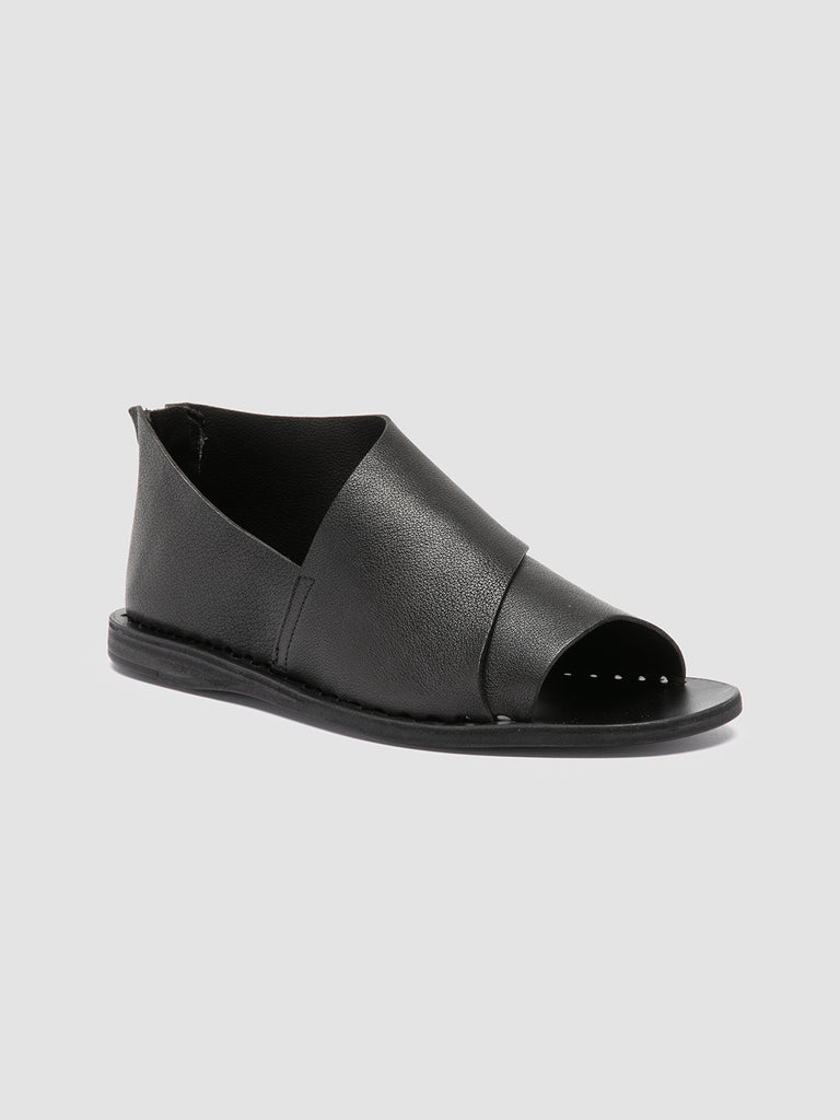 ITACA 046 - Black Leather Peep Toe Shoes Women Officine Creative - 3