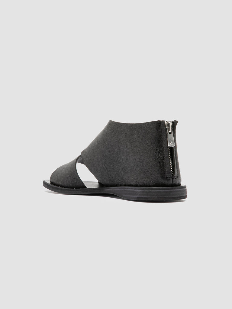 ITACA 046 - Black Leather Peep Toe Shoes Women Officine Creative - 4