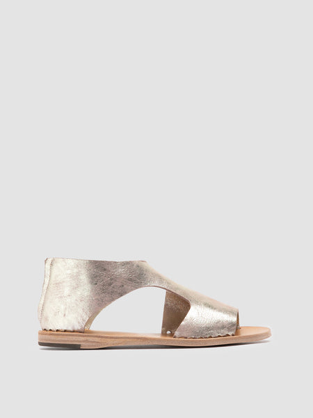 Women's Platinum Leather Sandals: ITACA 047 – Officine Creative Women's Platinum Leather Sandals: ITACA 047 – Officine Creative