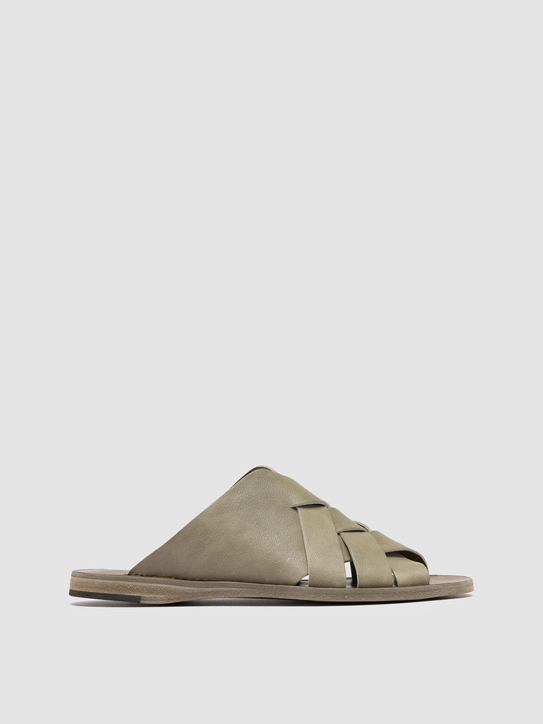 ITACA 049 - Green Leather Slide Sandals