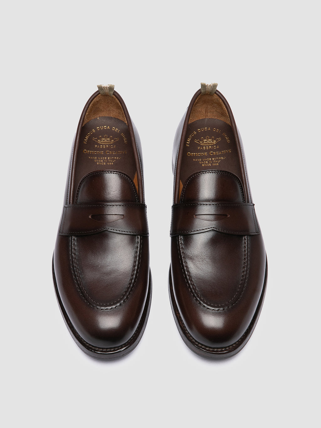 IVIES 001 - Brown Leather Penny Loafers Officine Creative - 2