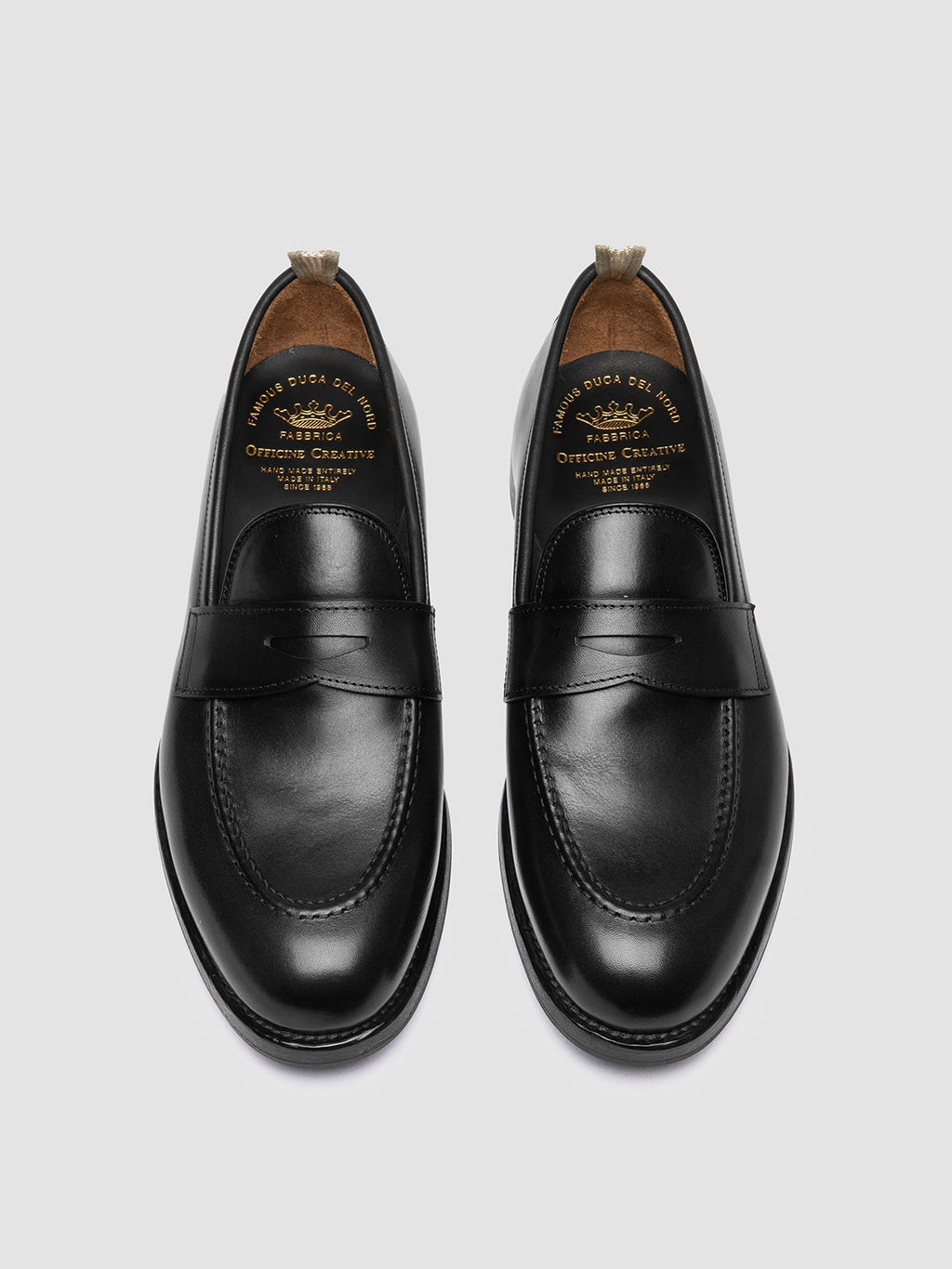 IVIES 001 - Black Leather Penny Loafers Officine Creative - 2