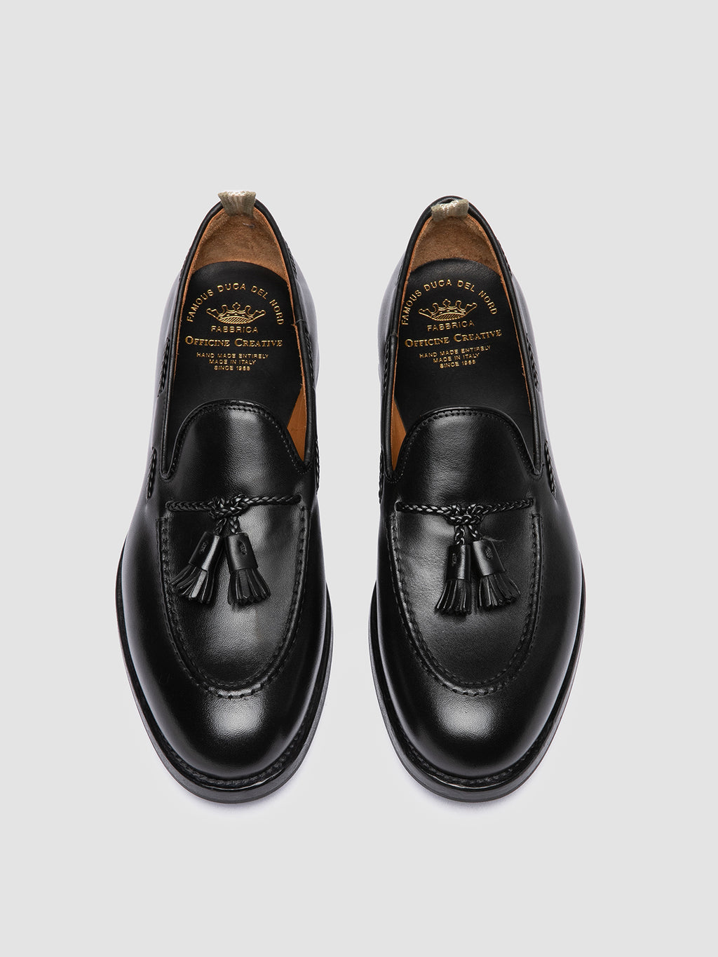 IVIES 002 - Black Leather Tassel Loafers Officine Creative - 2