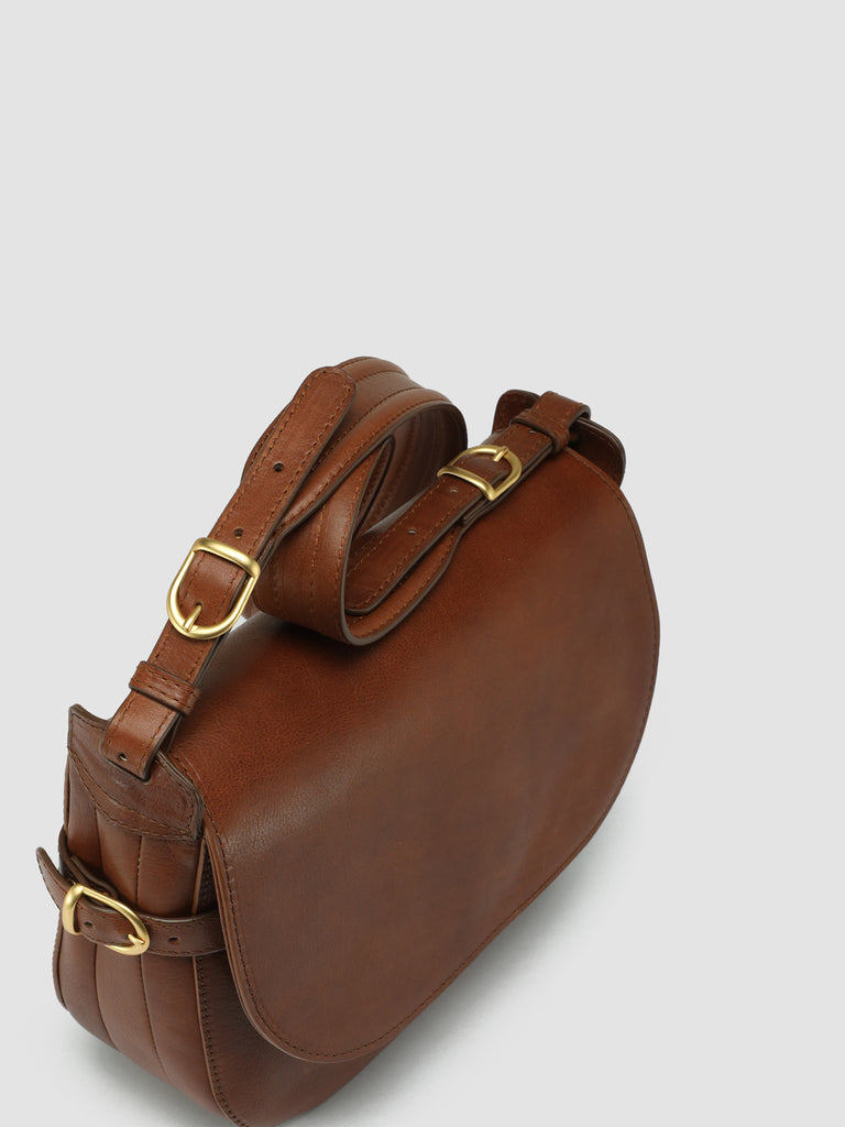 Women's Taupe Leather Hobo Bag: SADDLE 014 – Officine Creative EU
