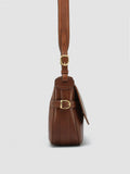 JULIE 005 - Brown Leather Crossbody Bag