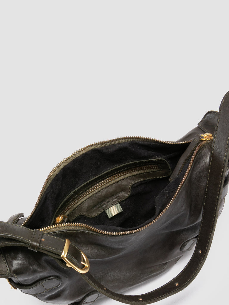 JULIE 006 - Green Leather Shoulder Bag