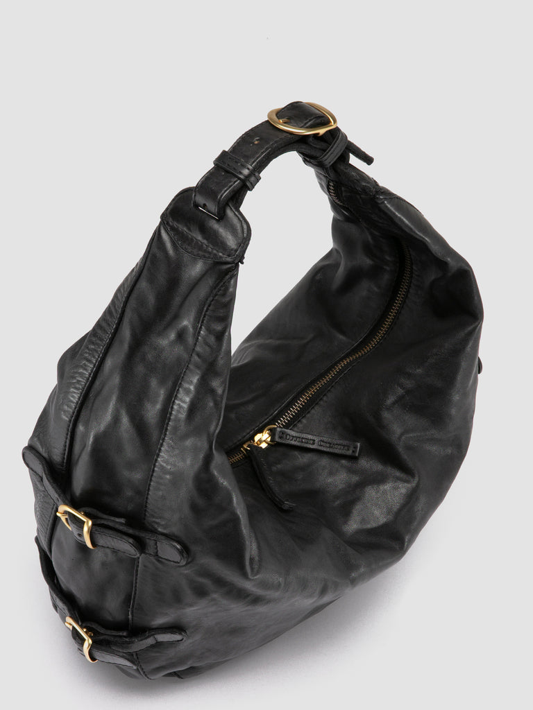 JULIE 008 - Black Leather Shoulder Bag Women Officine Creative - 2