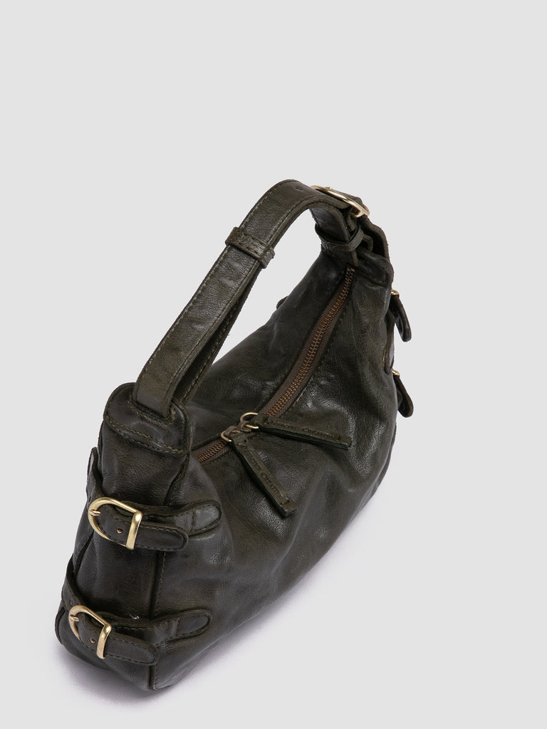JULIE 009 - Green Leather Shoulder Bag