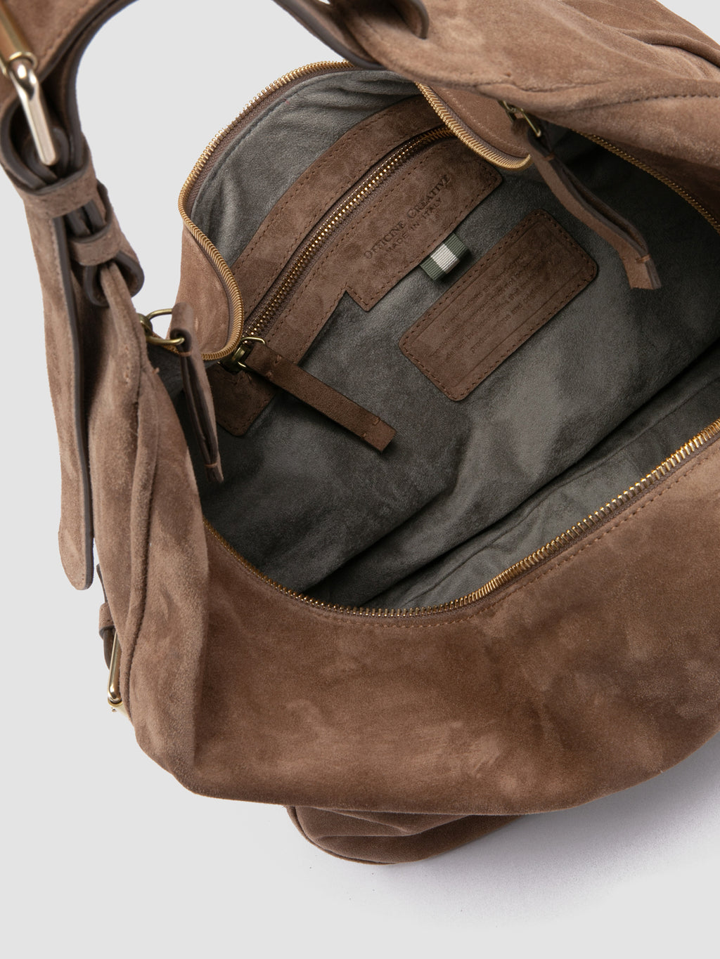JULIE 015 - Brown Suede Shoulder Bag Officine Creative - 6