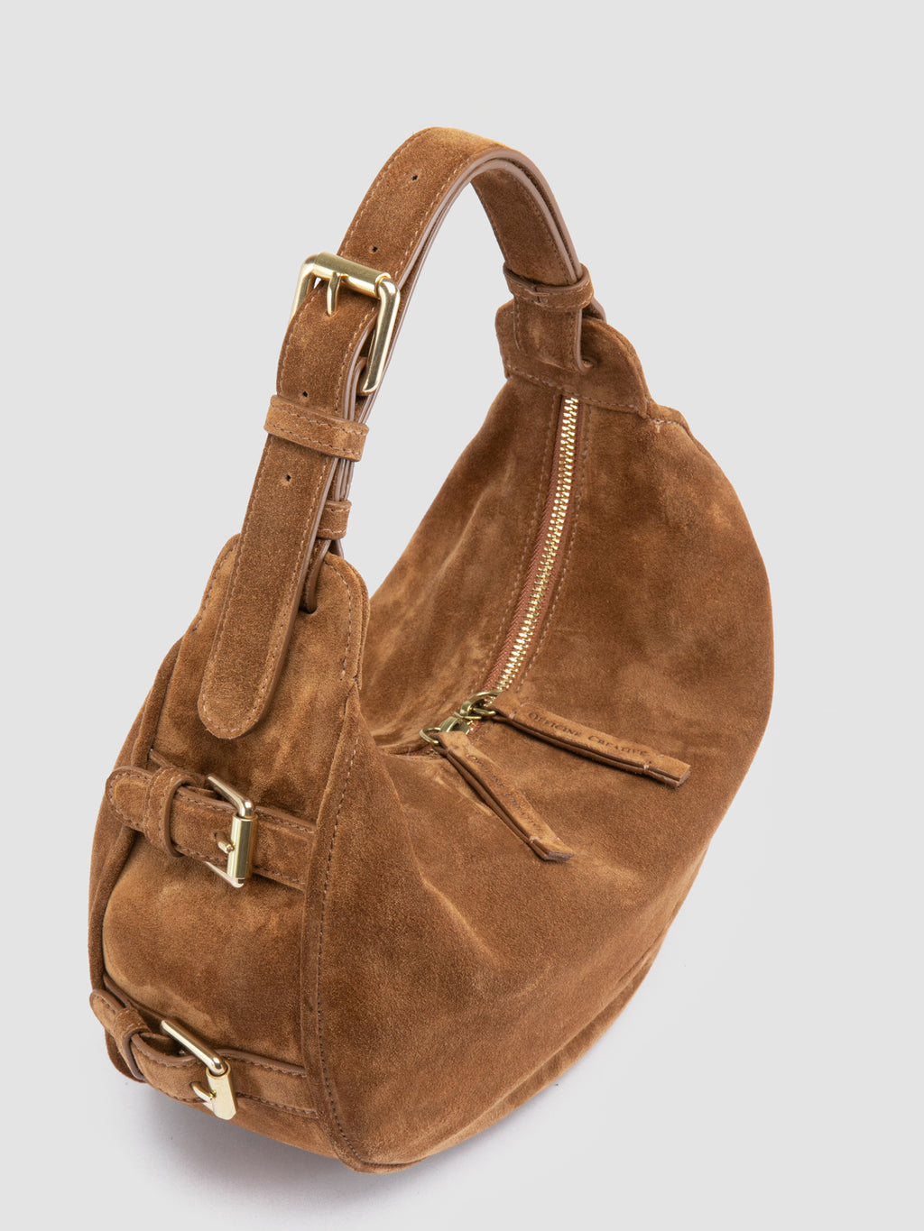 JULIE 016 - Brown Suede Shoulder Bag Officine Creative - 2
