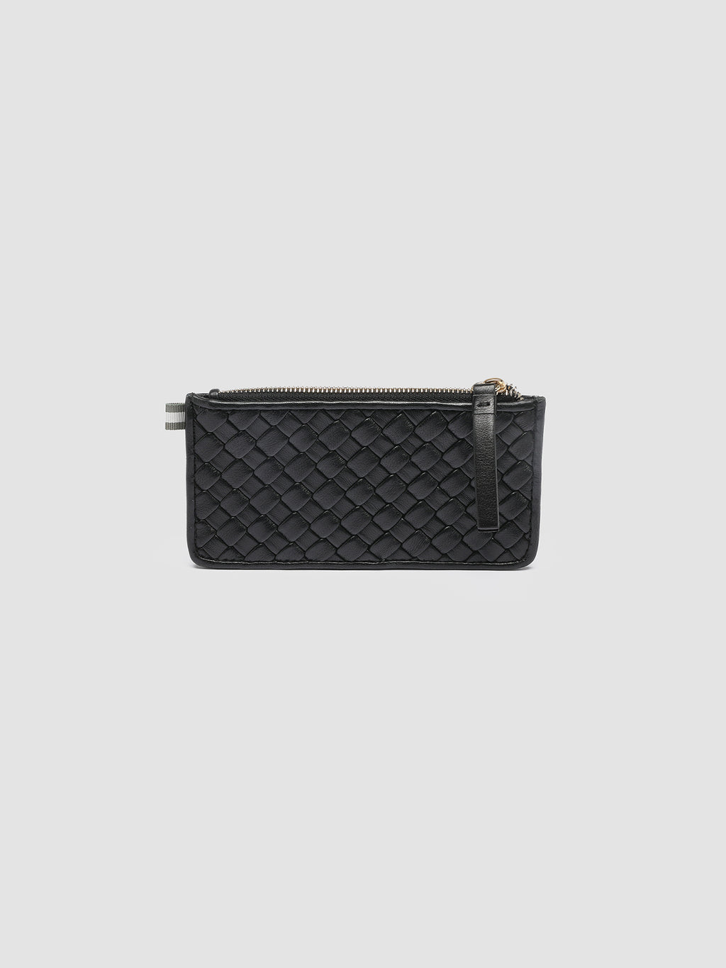 JULIET 103 - Black Woven Leather Card Holder
