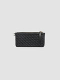 JULIET 103 - Black Woven Leather Card Holder