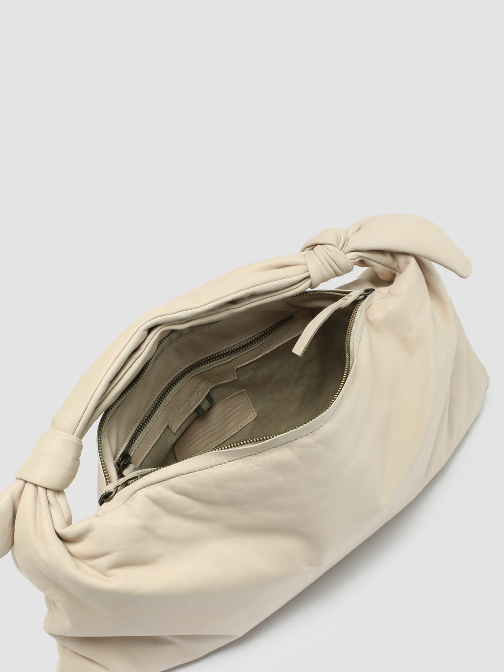 BOLINA 029 - White Leather Hobo Bag