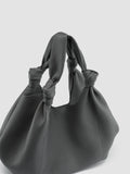 BOLINA 16 - Grey Leather Hobo Bag