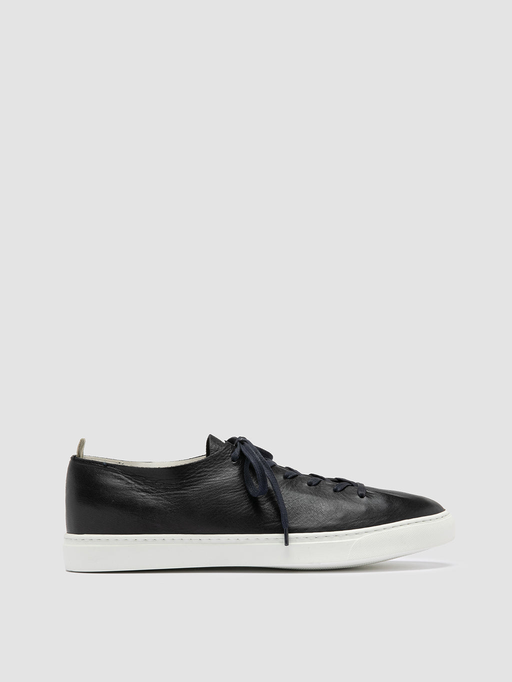 LEGGERA 001 - Blue Leather Low Top Sneakers