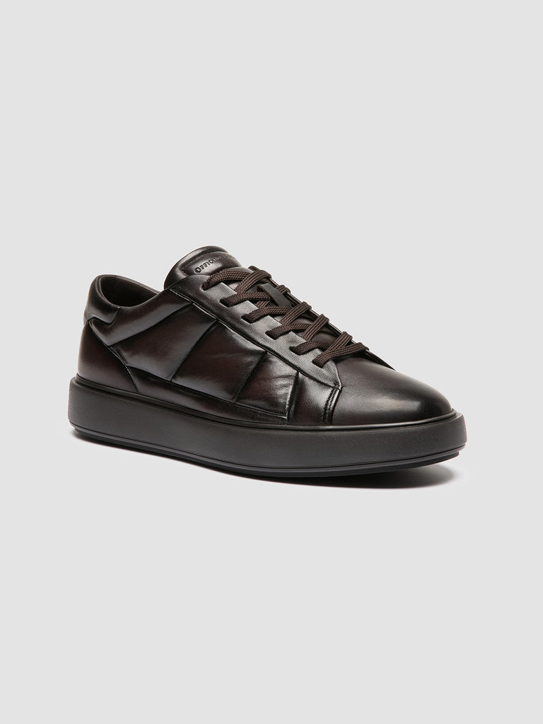 LEISURE 003 - Brown Leather Sneakers Officine Creative - 3