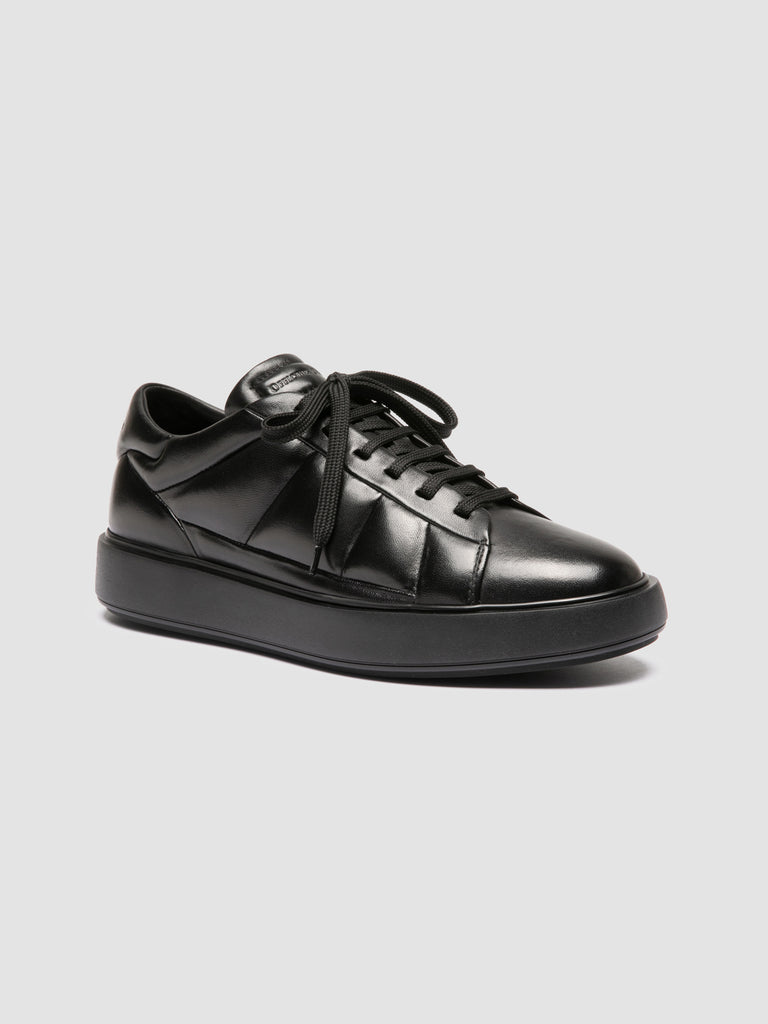 LEISURE 003 - Black Leather Sneakers Officine Creative - 3