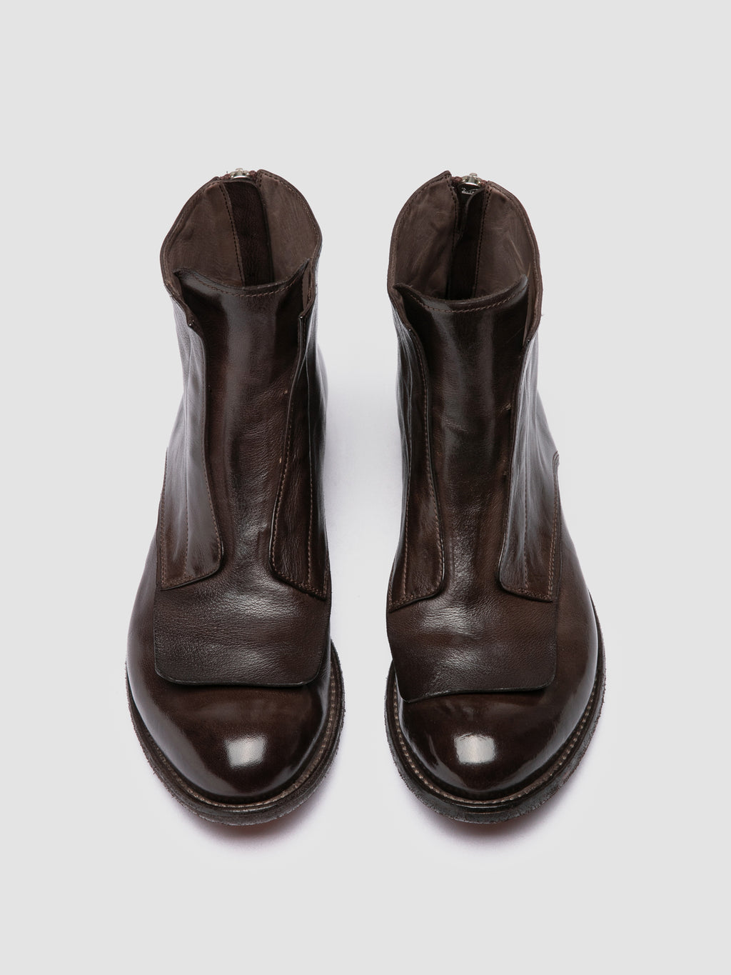 LEXIKON 160 - Brown Leather Zipped Boots Officine Creative - 2