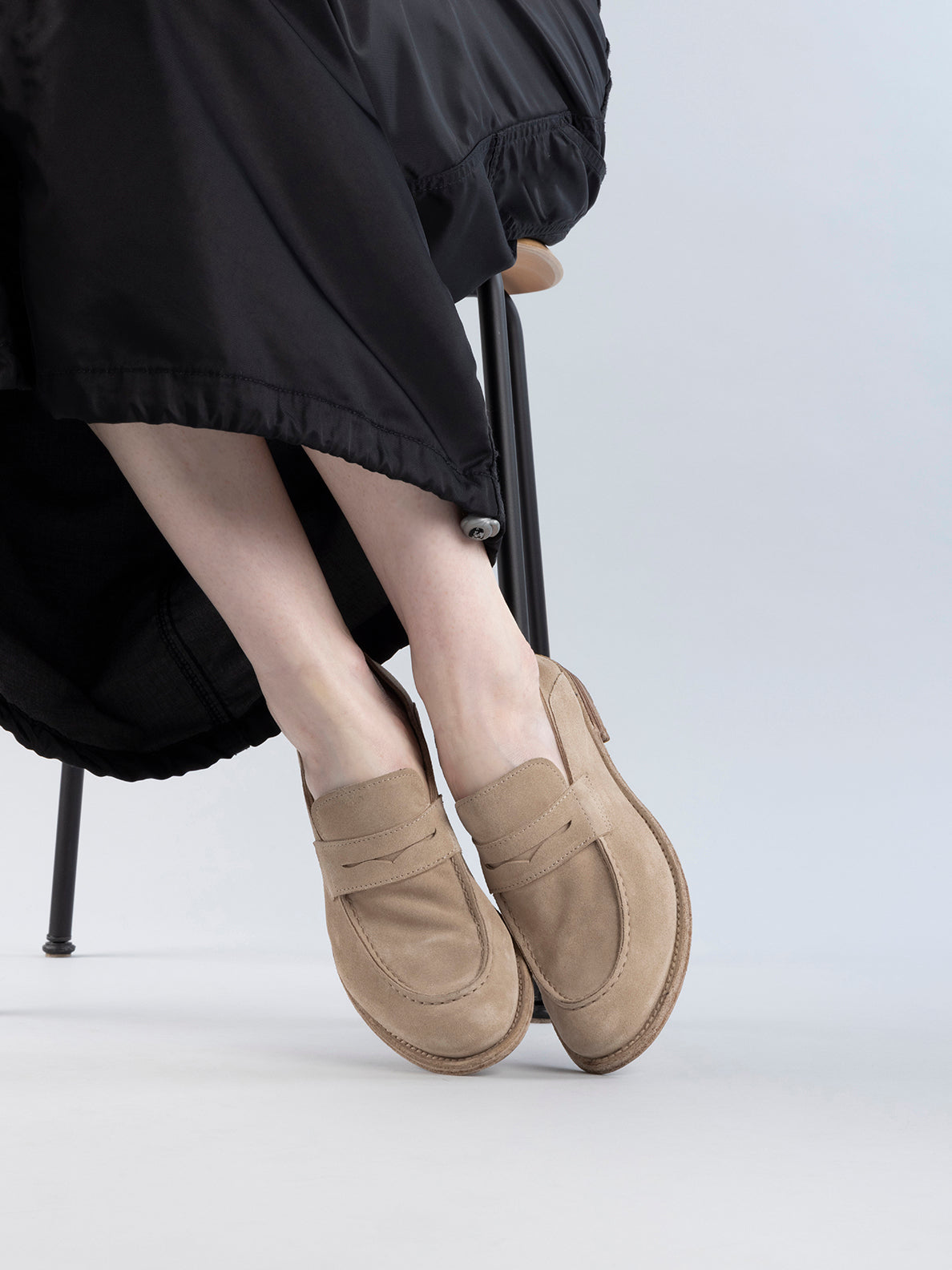 Women’s Green Suede Loafers: LEXIKON 516 – Officine Creative