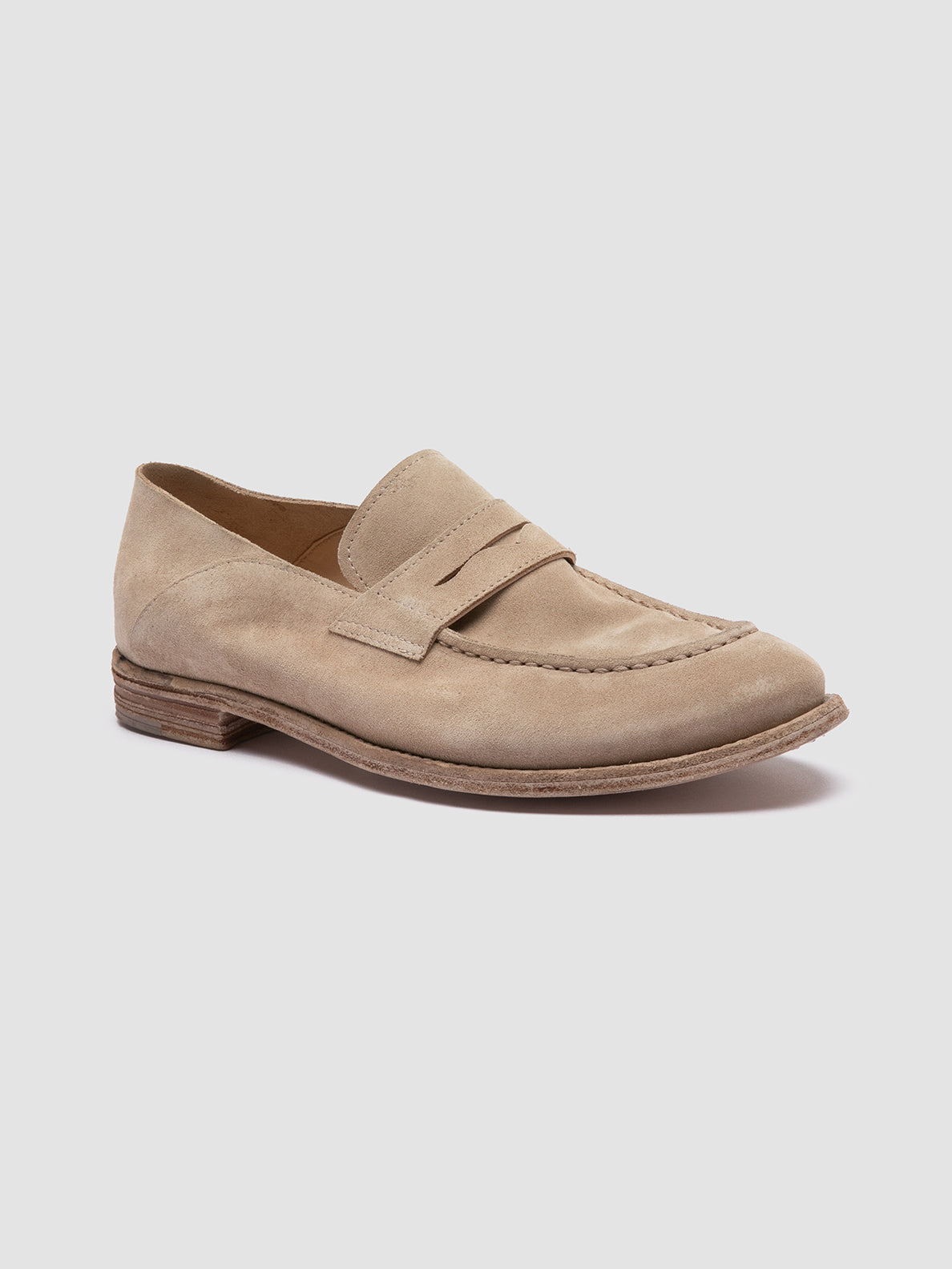 Women's Ivory Suede Loafers: LEXIKON 516 – Officine Creative