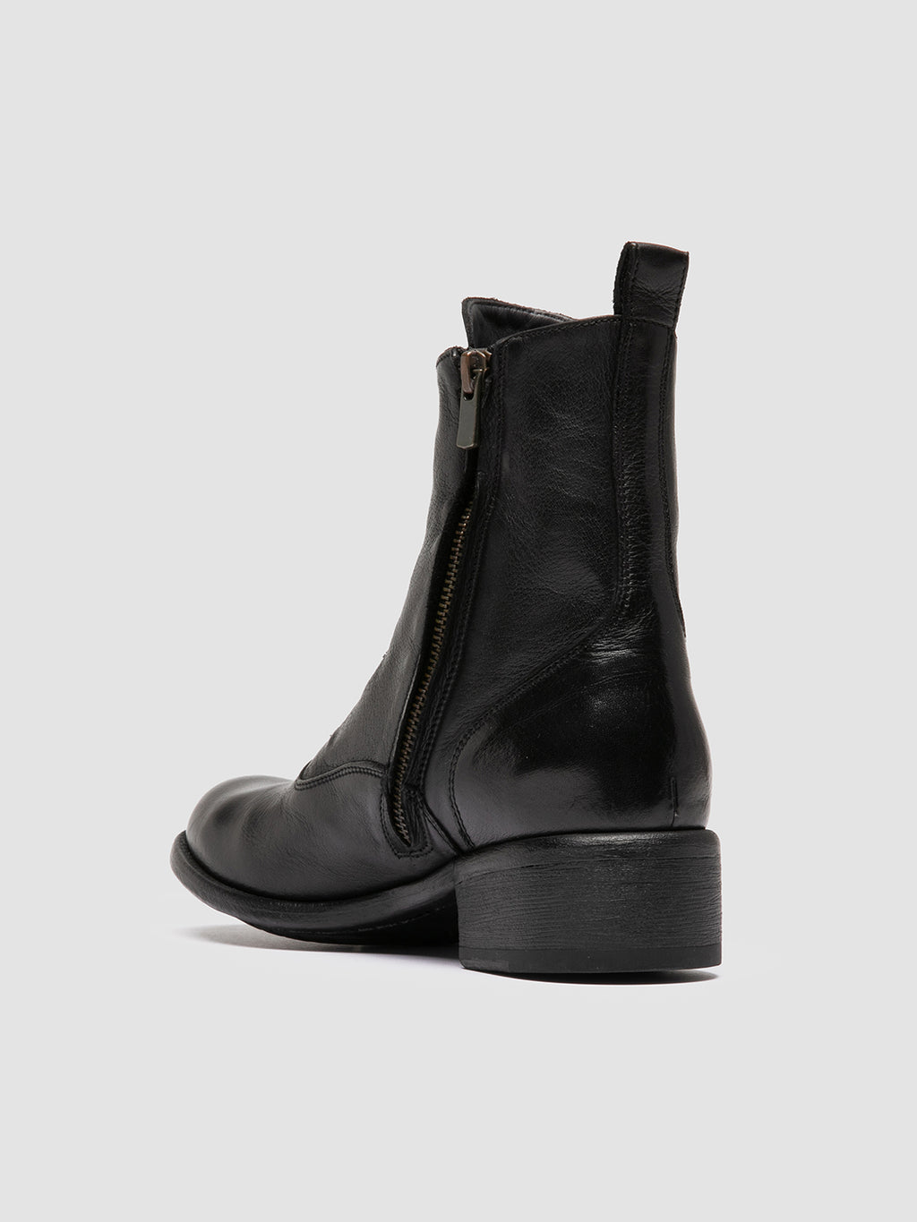 LIS 006 - Black Leather Zipped Boots Women Officine Creative - 4