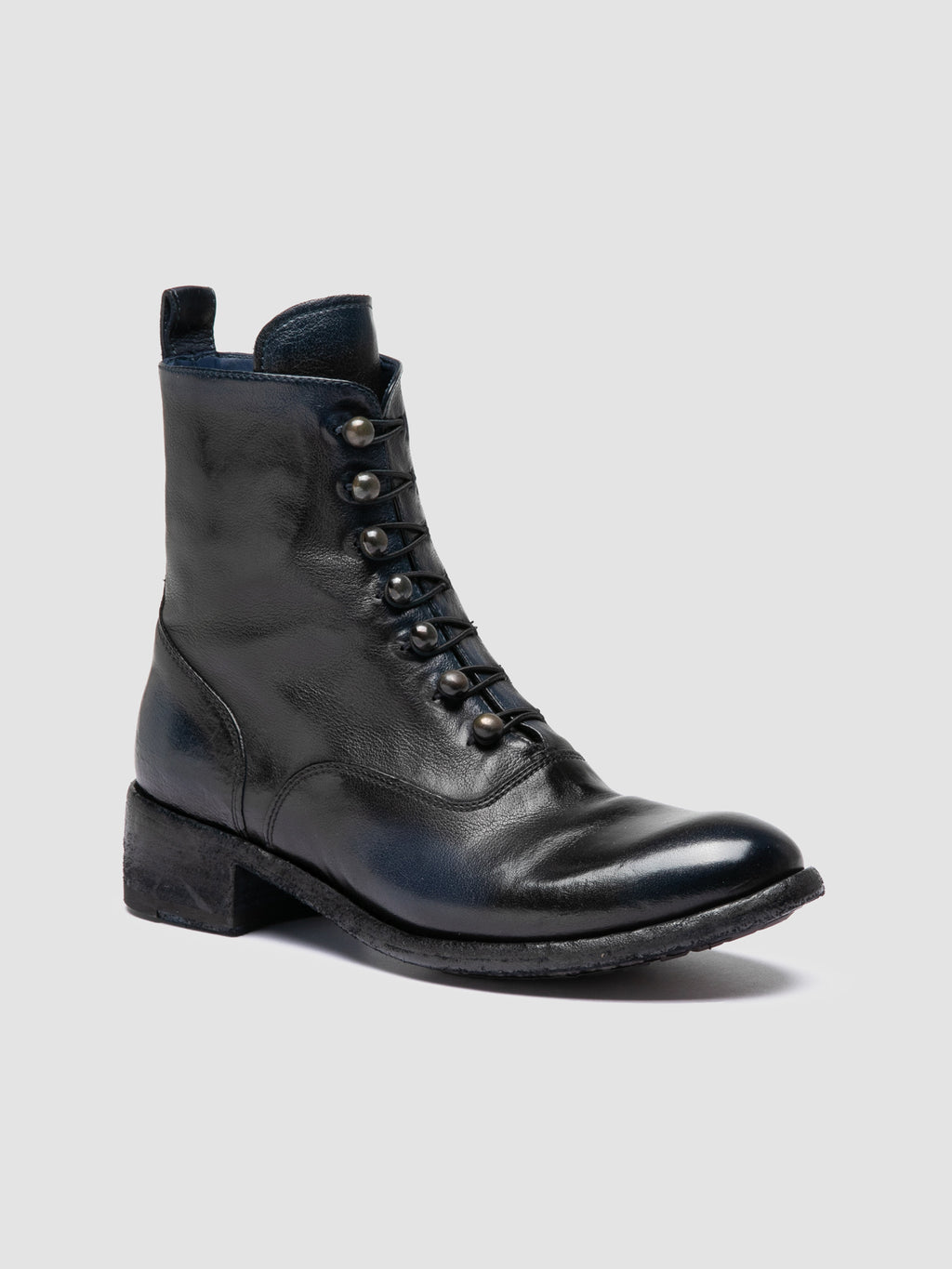 LISON 036 - Black Leather Zipped Boots Officine Creative - 3