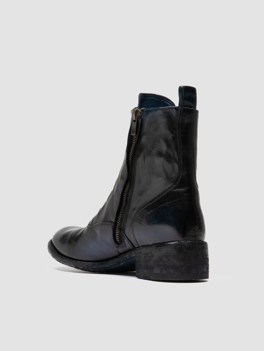 LISON 036 - Black Leather Zipped Boots Officine Creative - 4
