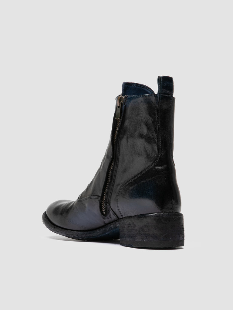 LISON 036 - Black Leather Zipped Boots Officine Creative - 4
