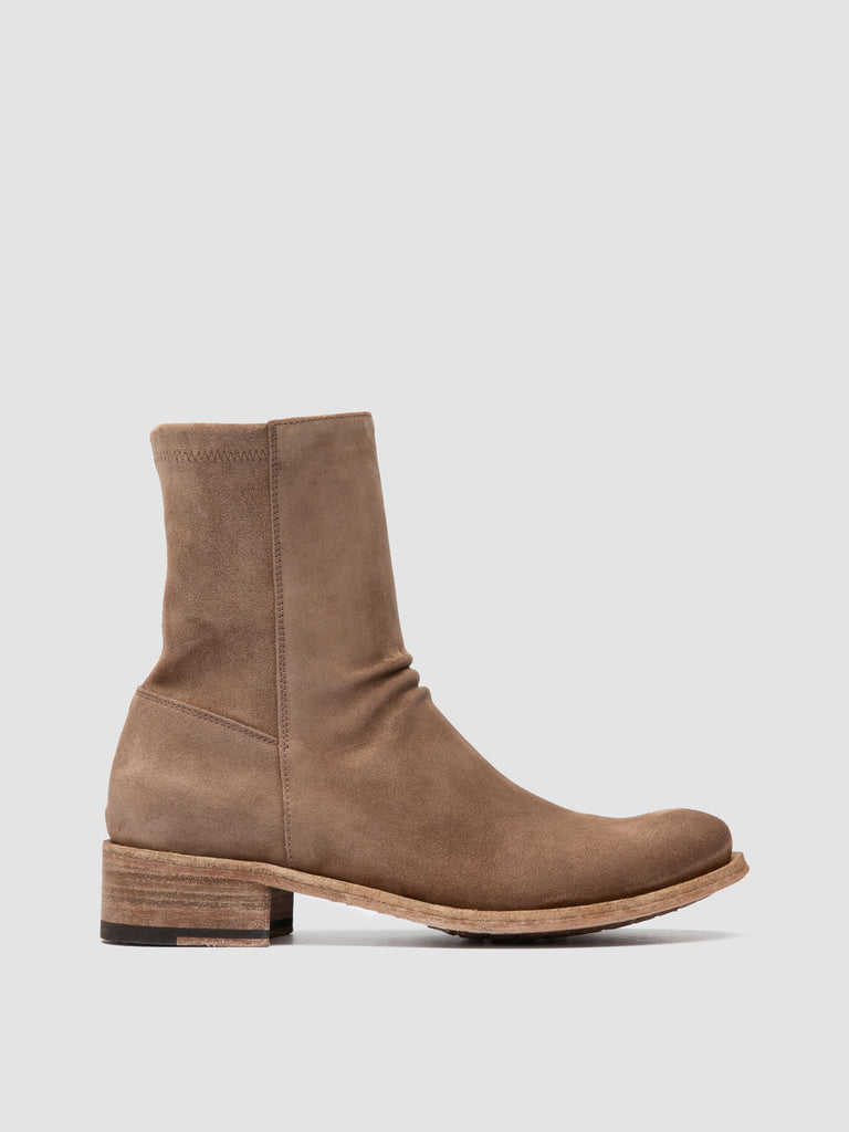 LISON 041 – Taupefarbene Wildlederstiefeletten