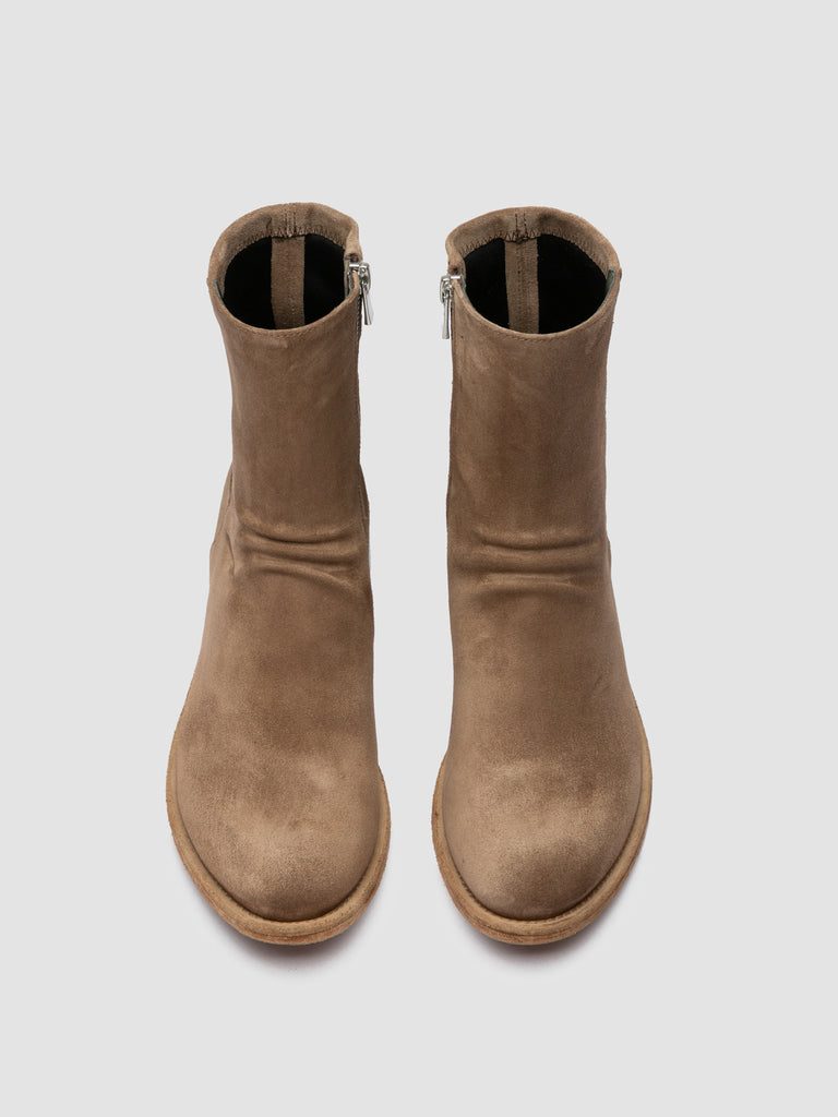 LISON 041 – Taupefarbene Wildlederstiefeletten