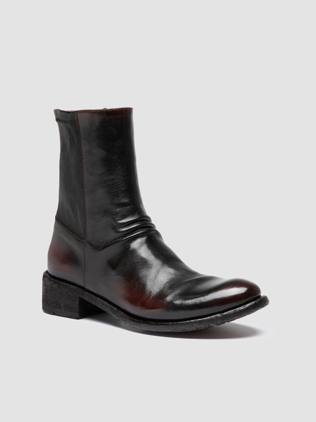 LISON 041 - Burgundy Leather Ankle Boots Officine Creative - 3