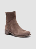 LISON 066 - Taupe Suede Zipped Boots - thumb image 3,side view