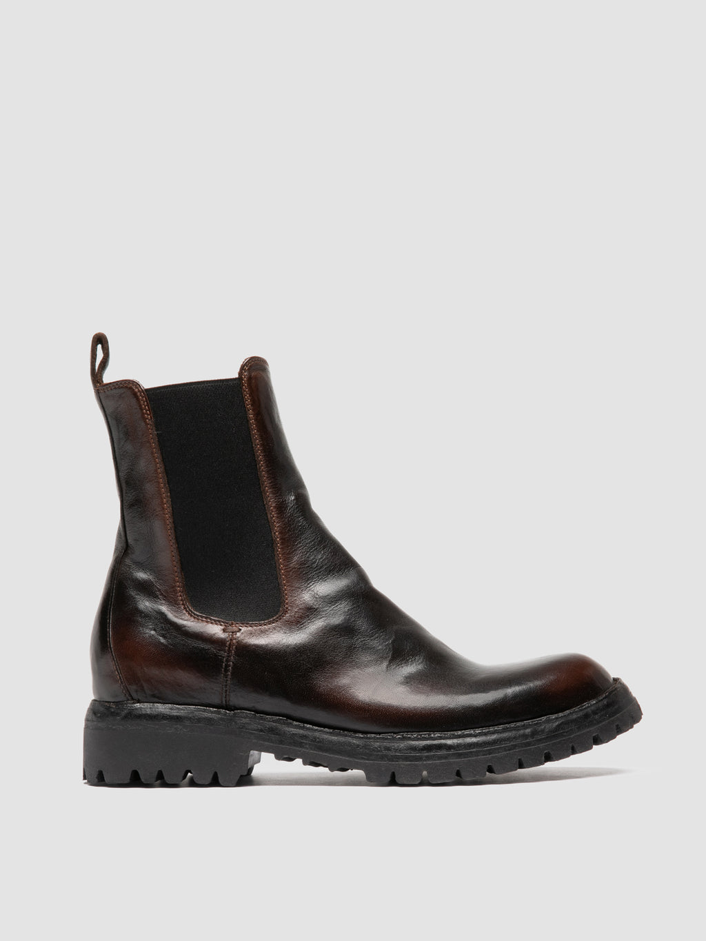 LORAINE 004 - Brown Leather Chelsea Boots - image 1,side view
