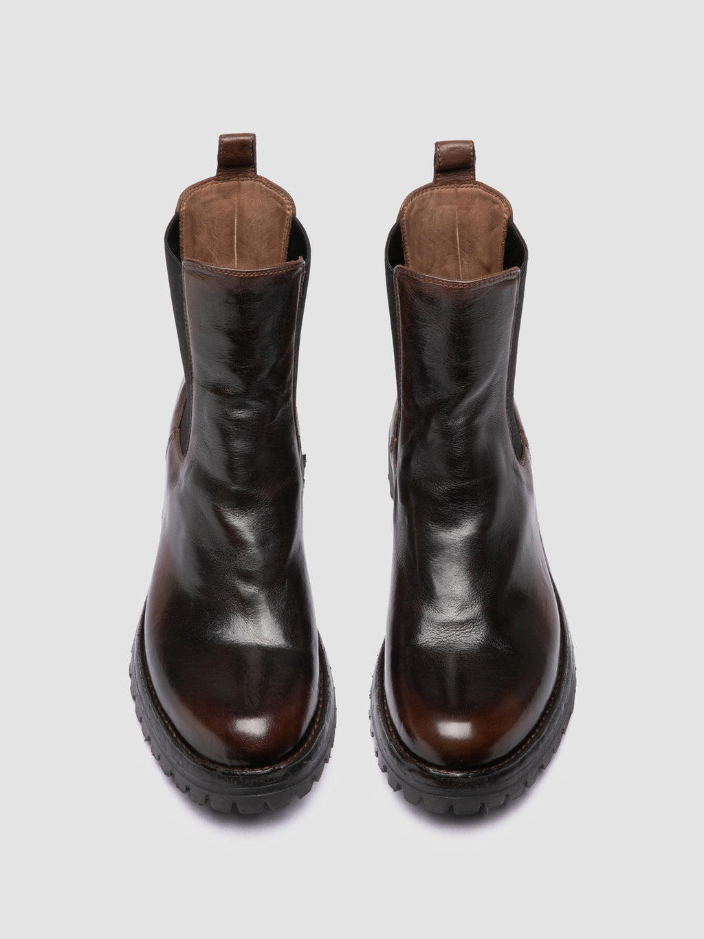 LORAINE 004 - Brown Leather Chelsea Boots - image 2,side view