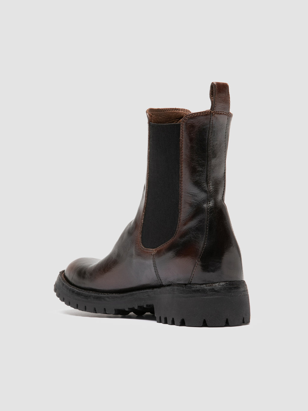 LORAINE 004 - Brown Leather Chelsea Boots - image 4,side view