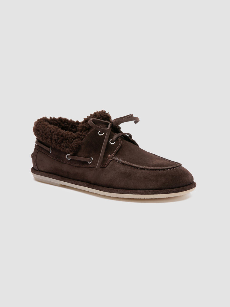 LOVE 103 - Brown Suede Boat Shoes Officine Creative - 3
