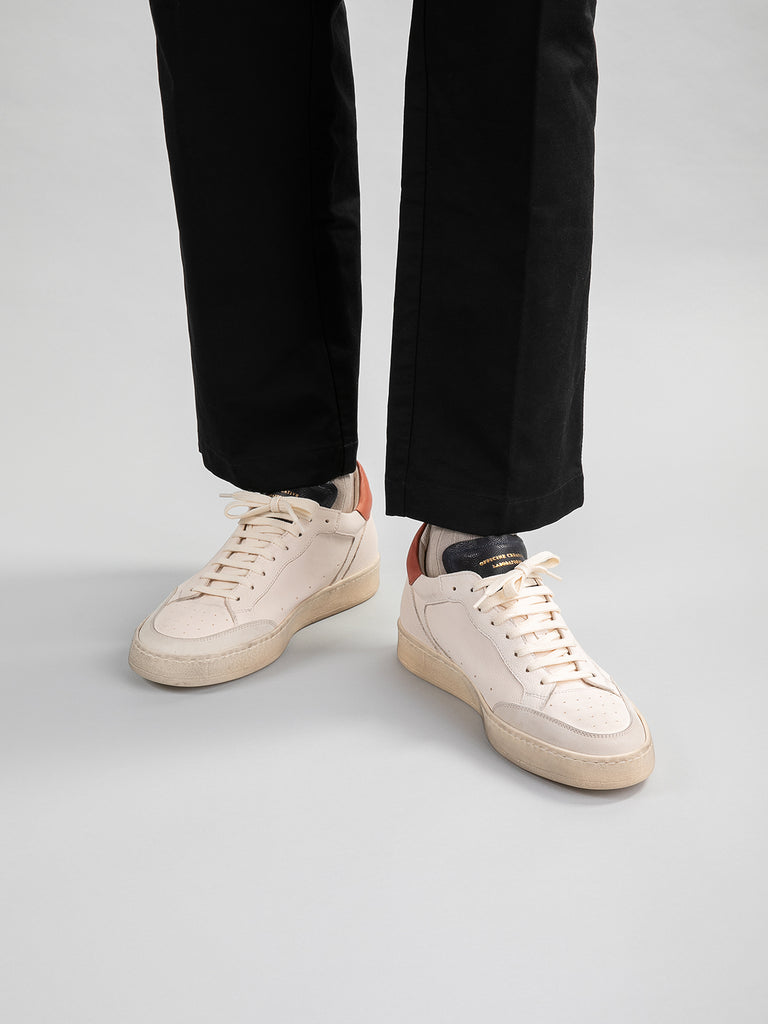 MAGIC 001 - White Leather and Suede Low Top Sneakers Men Officine Creative - 10