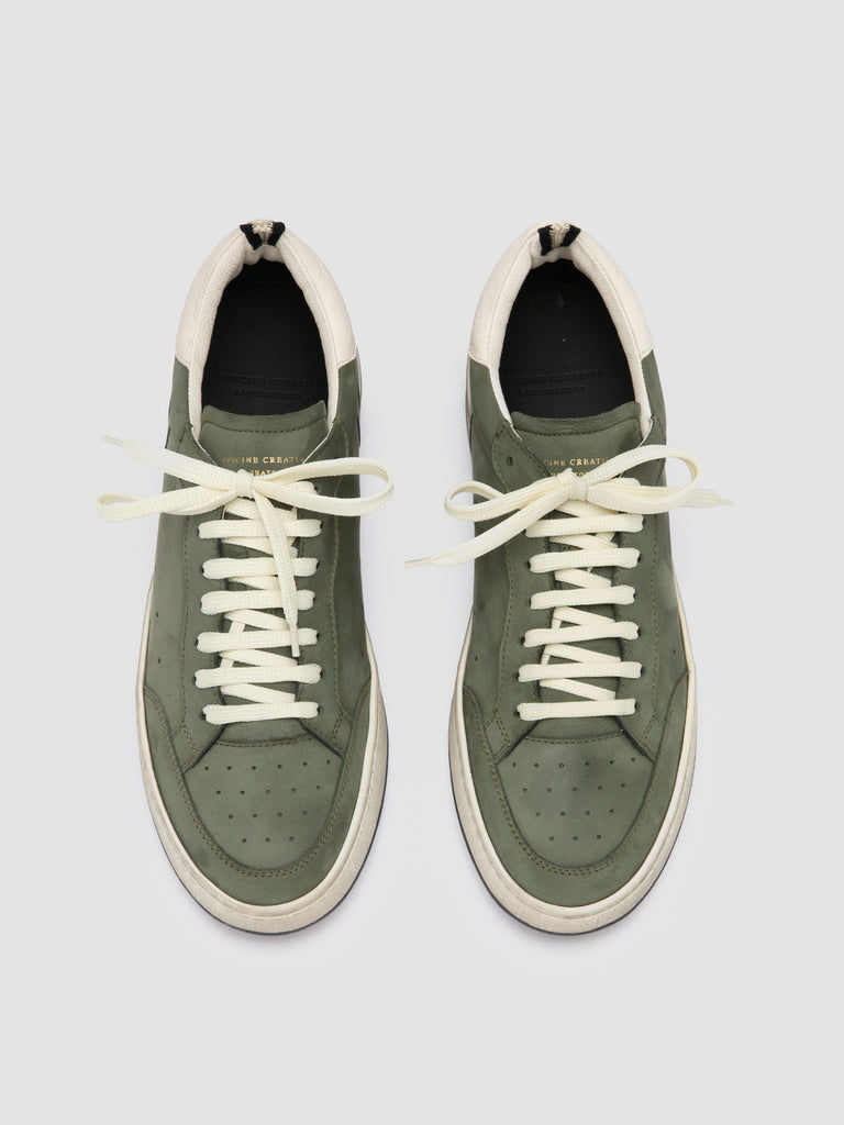 MAGIC 002 - Green Leather and Suede Low Top Sneakers men Officine Creative - 2