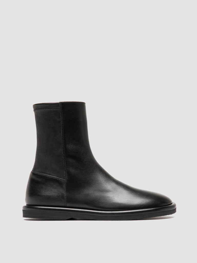 MARJORY 106 – Schwarze Lederstiefel mit Reißverschluss