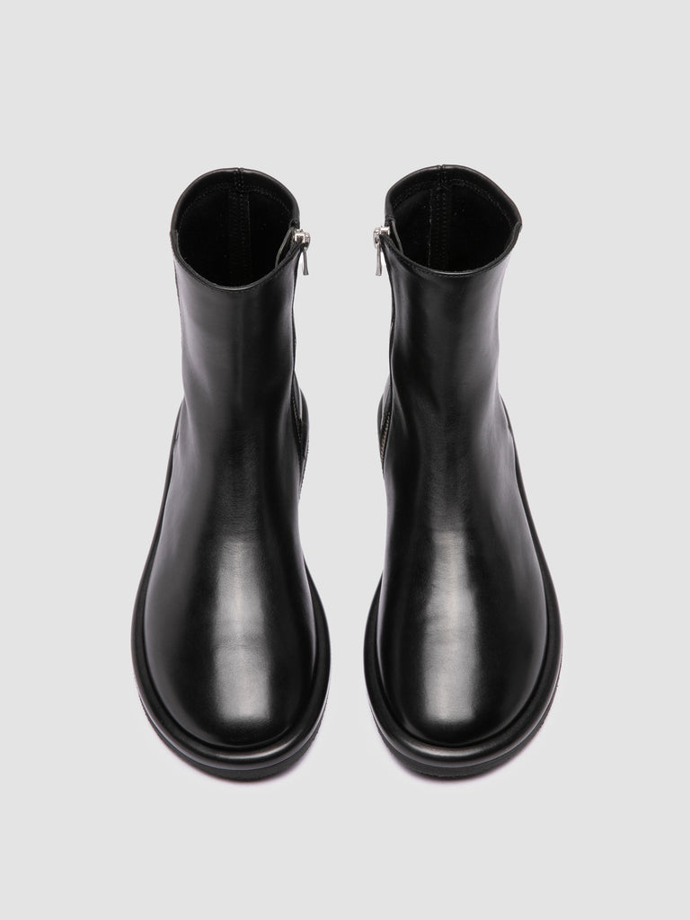MARJORY 106 – Schwarze Lederstiefel mit Reißverschluss